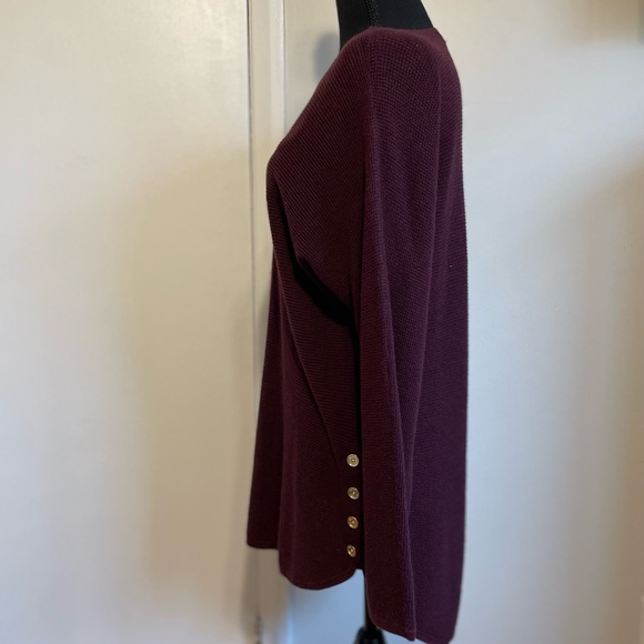 🆕🌟Michael Kors Deep Burgundy Knitted Sweater - Picture 6 of 8